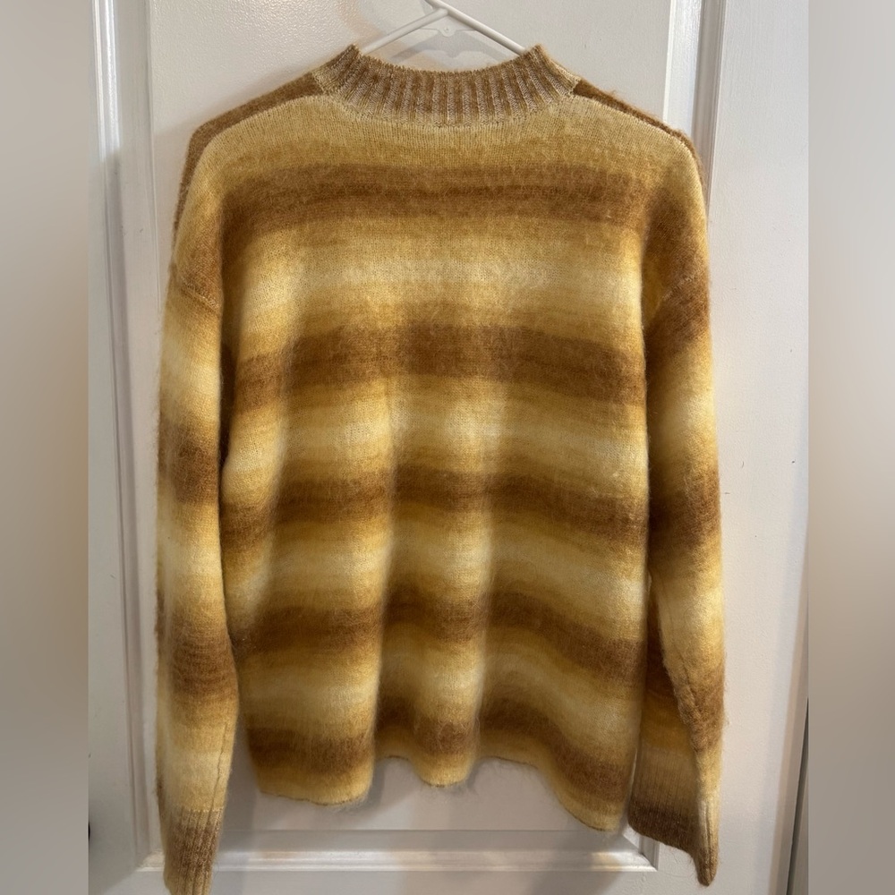 ACNE STUDIOS Ombre Stripe Sweater Sand Beige Small NEW WITHOUT TAG - Picture 2 of 10